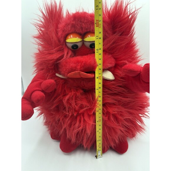 Vintage Raz Furbles Red Plush Monster Hand Puppet 14" 1987 Yang Jee - Picture 8 of 10
